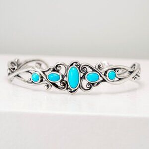 Relios by Carolyn Pollack Sterling Silver with Turquoise Cuff Bracelet      (CP